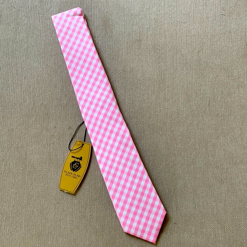 Kids Class Club Gold Label Pink and White Tie